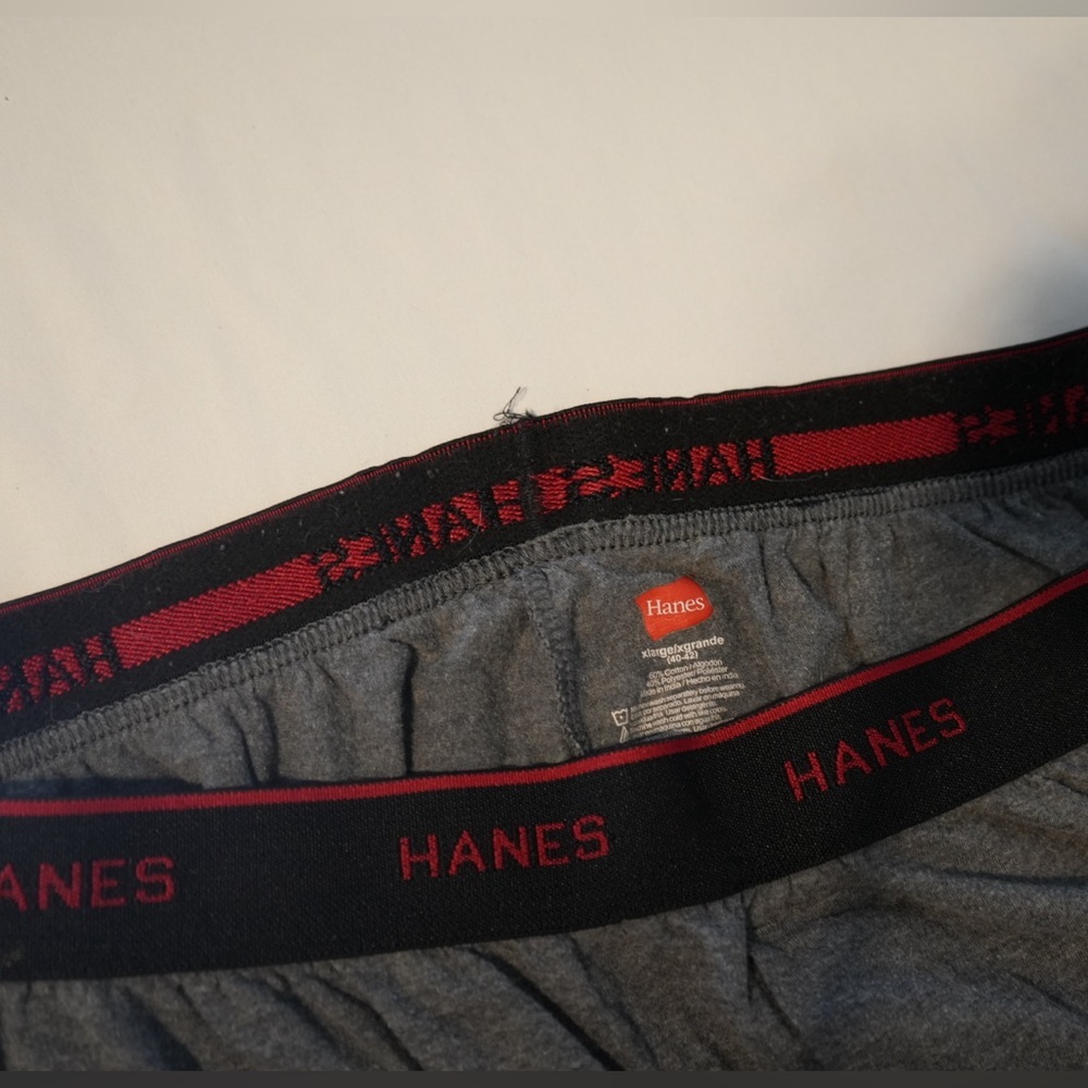 Hanes Gray and Black Lounge Pants - Picture 2 of 2